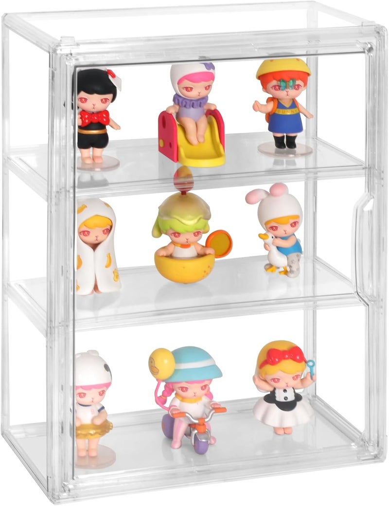 Cutora Acrylic Display Case for Figures, 3 Tier Clear Wall-Mounted Storage Organizer, Display Box with Magnetic Door, Dustproof Showcase Cabinet for Doll Action Figure Collectibles - Image 5